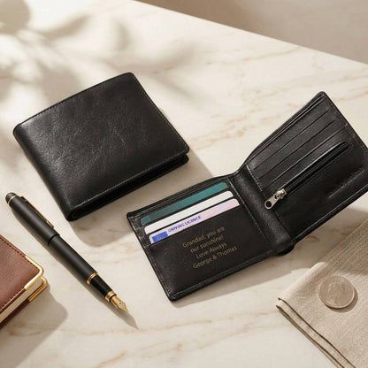 Gifts For Him Personalised Leather Wallet For Men