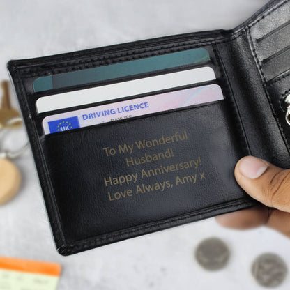Gifts For Him Personalised Leather Wallet For Men