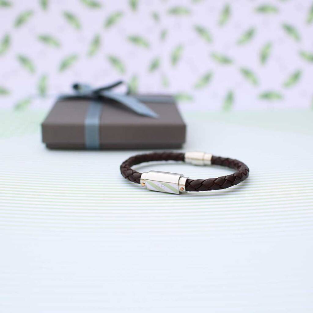 Gifts For Him Personalised Men Leather Bracelet