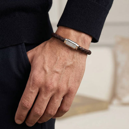 Gifts For Him Personalised Men Leather Bracelet