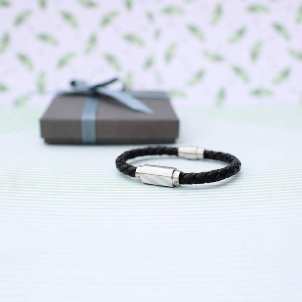Gifts For Him Personalised Men Leather Bracelet