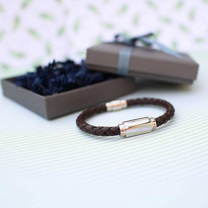 Gifts For Him Personalised Men Leather Bracelet