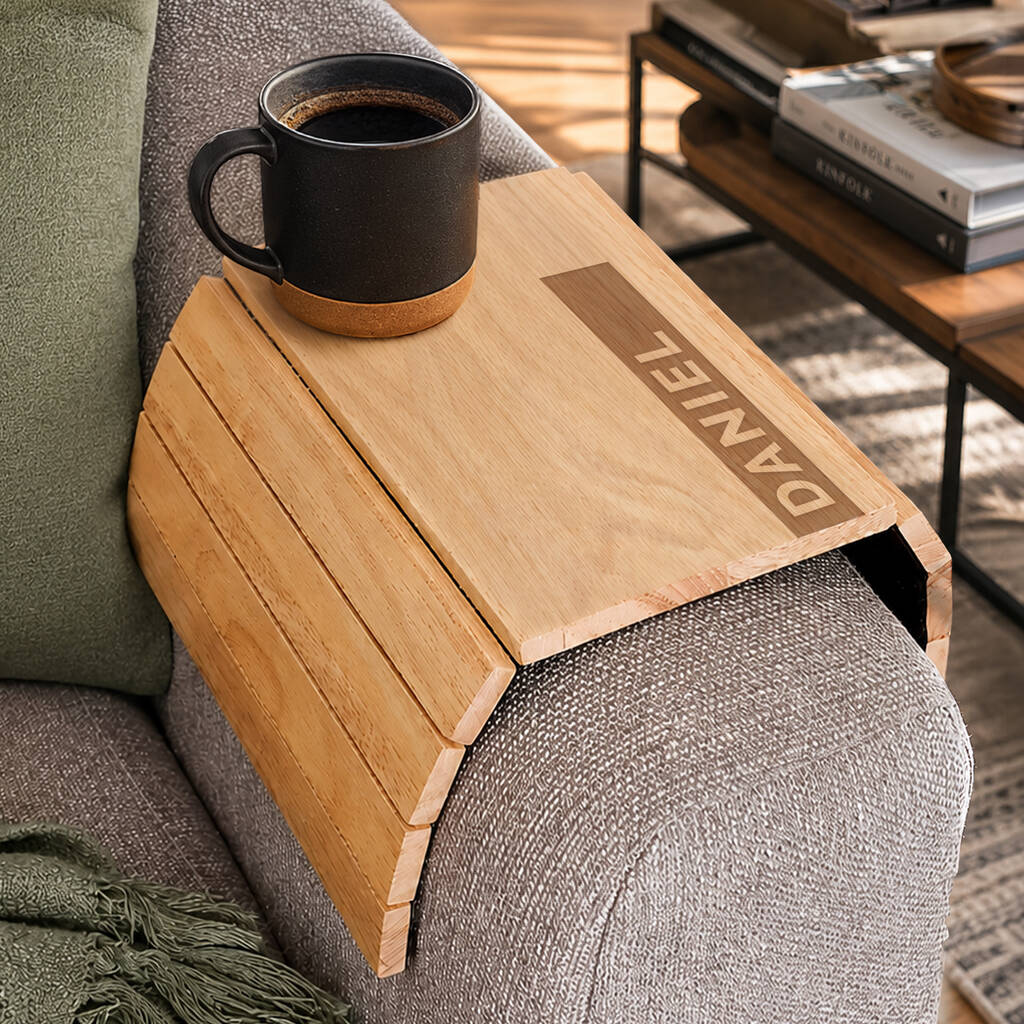 Gifts For Him Personalised Snacks Wooden Sofa Tray