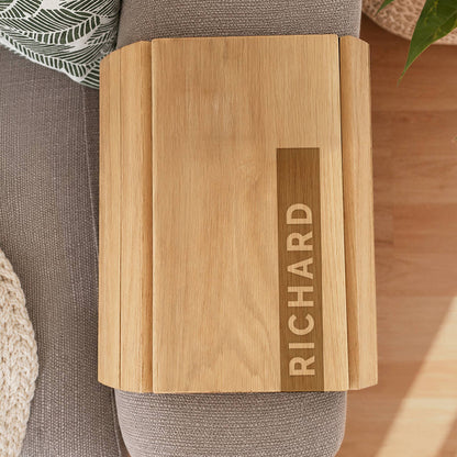 Gifts For Him Personalised Snacks Wooden Sofa Tray