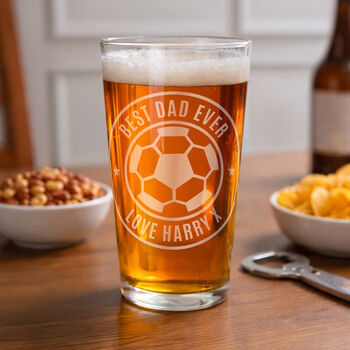Gifts For Men Personalised Football Pint Glass