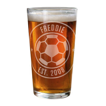Gifts For Men Personalised Football Pint Glass