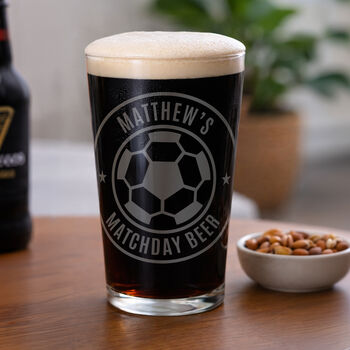 Gifts For Men Personalised Football Pint Glass