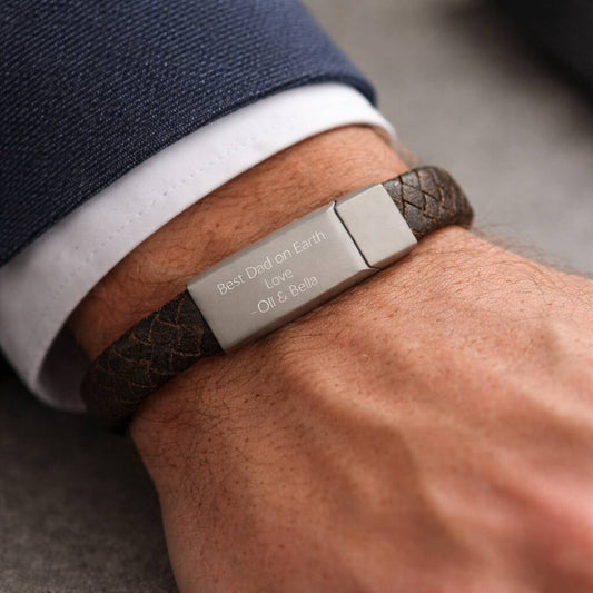 Gifts For Men Personalised Leather Bracelet