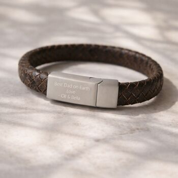 Gifts For Men Personalised Leather Bracelet