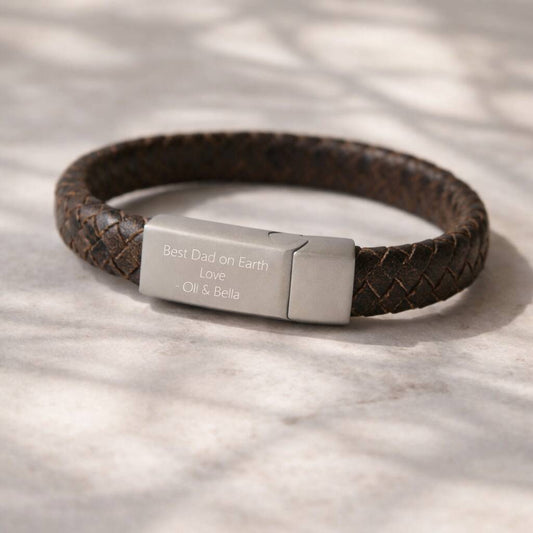 Gifts For Men Personalised Leather Bracelet