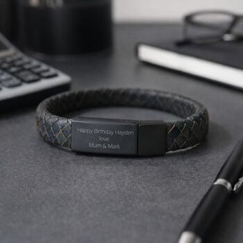 Gifts For Men Personalised Leather Bracelet