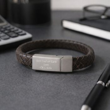 Gifts For Men Personalised Leather Bracelet