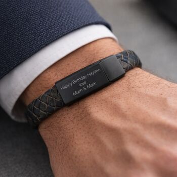 Gifts For Men Personalised Leather Bracelet