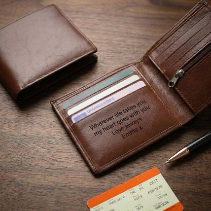 Gifts For Men Personalised Leather Wallet For Him