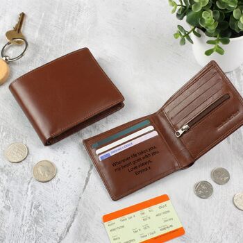 Gifts For Men Personalised Leather Wallet For Him