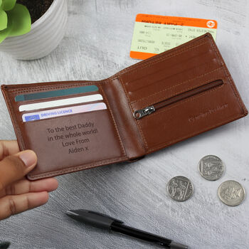 Gifts For Men Personalised Leather Wallet For Him
