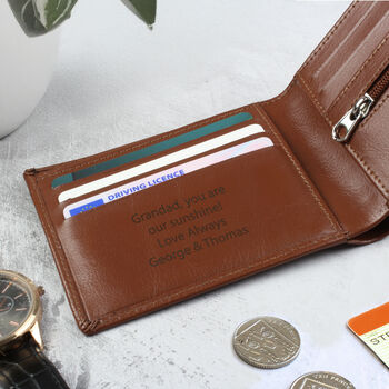 Gifts For Men Personalised Leather Wallet For Him
