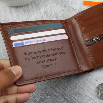 Gifts For Men Personalised Leather Wallet For Him