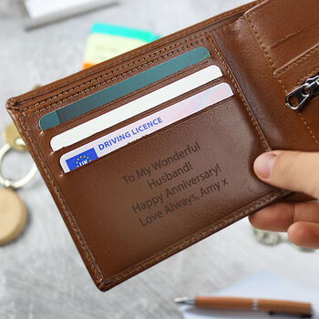 Gifts For Men Personalised Leather Wallet For Him