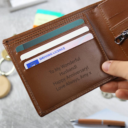 Gifts For Men Personalised Leather Wallet For Him