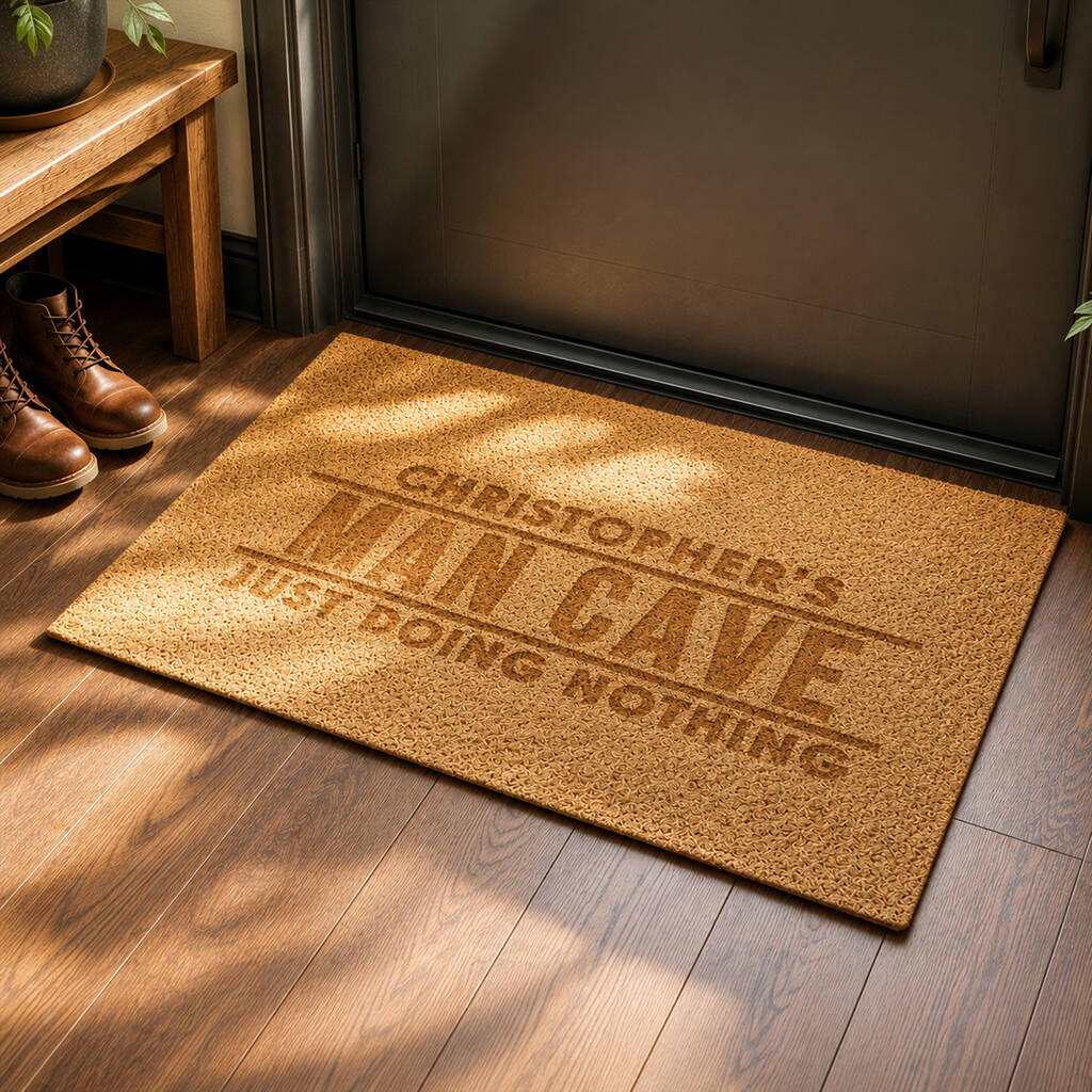 Gifts For Men Personalised Man Cave Doormat