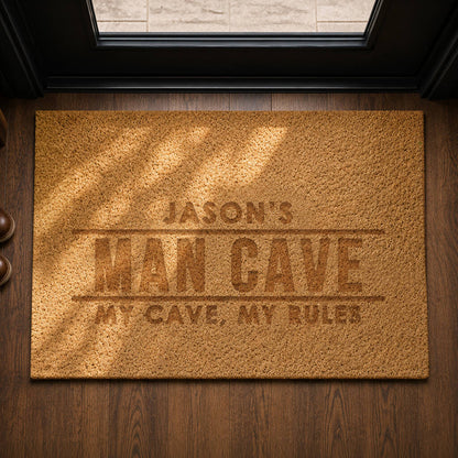 Gifts For Men Personalised Man Cave Doormat