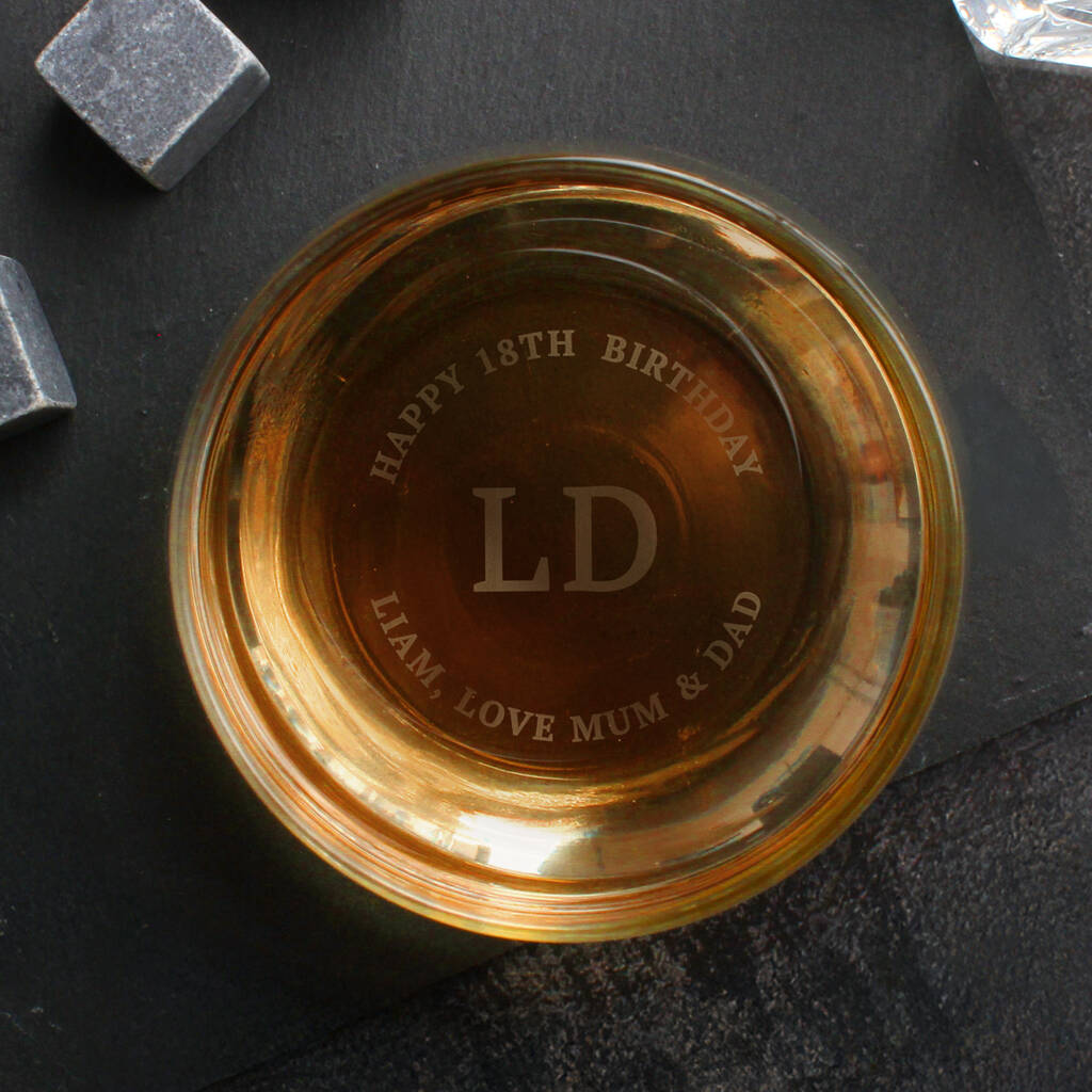 Gifts For Men Personalised Whisky Glass For Him