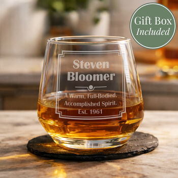 Gifts For Men Personalised Whisky Tumbler For Him