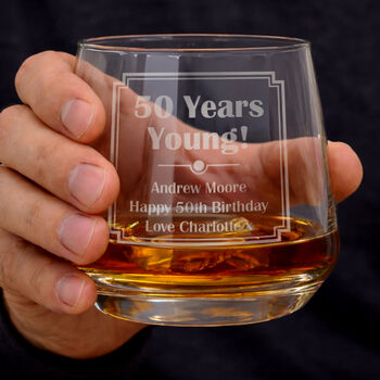 Gifts For Men Personalised Whisky Tumbler For Him