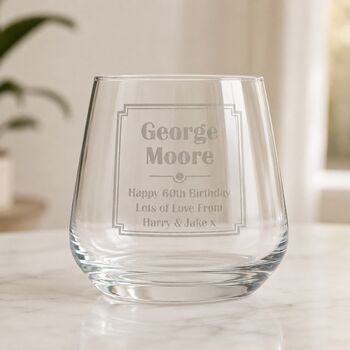 Gifts For Men Personalised Whisky Tumbler For Him