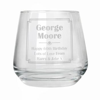 Gifts For Men Personalised Whisky Tumbler For Him