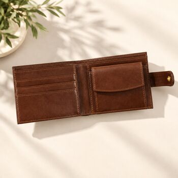 Gifts For Men Viking Brown Faux Leather Wallet For Him