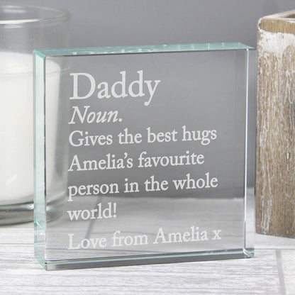 Personalised Definition Crystal Ornament Gift