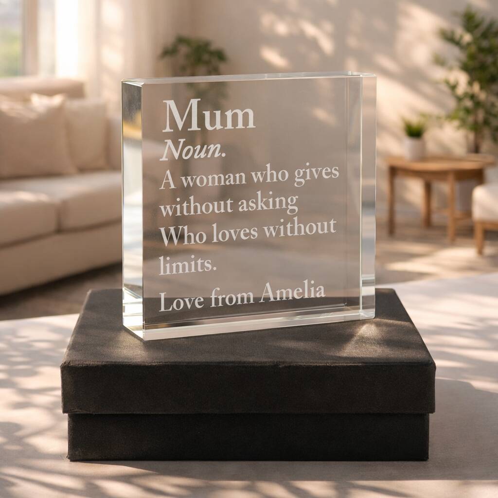 Personalised Definition Crystal Ornament Gift