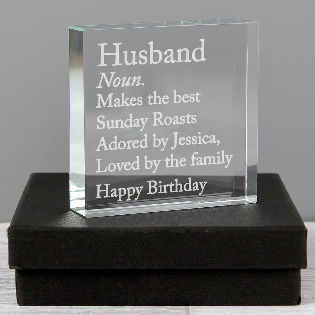 Personalised Definition Crystal Ornament Gift