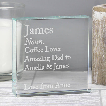 Personalised Definition Crystal Ornament Gift