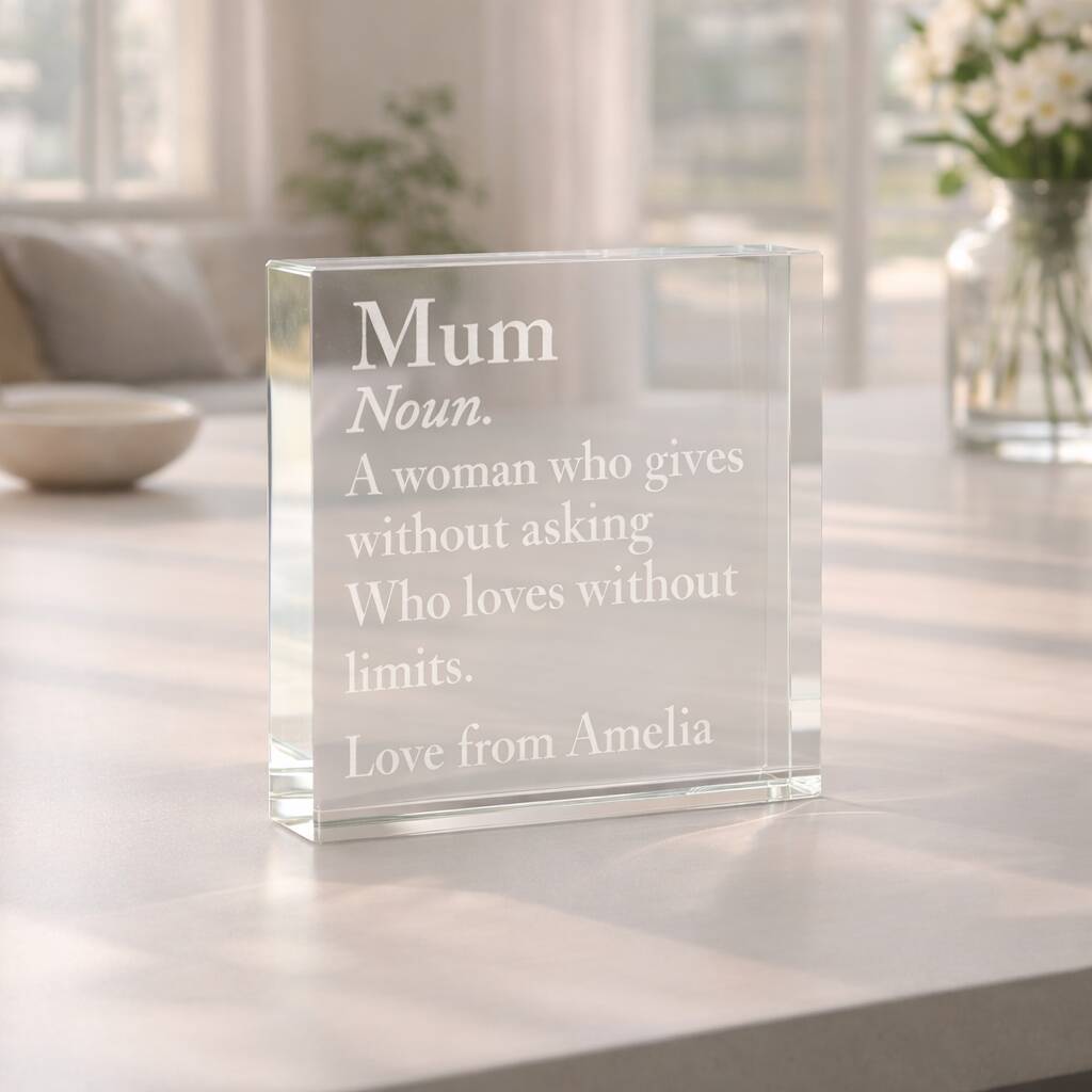 Personalised Definition Crystal Ornament Gift