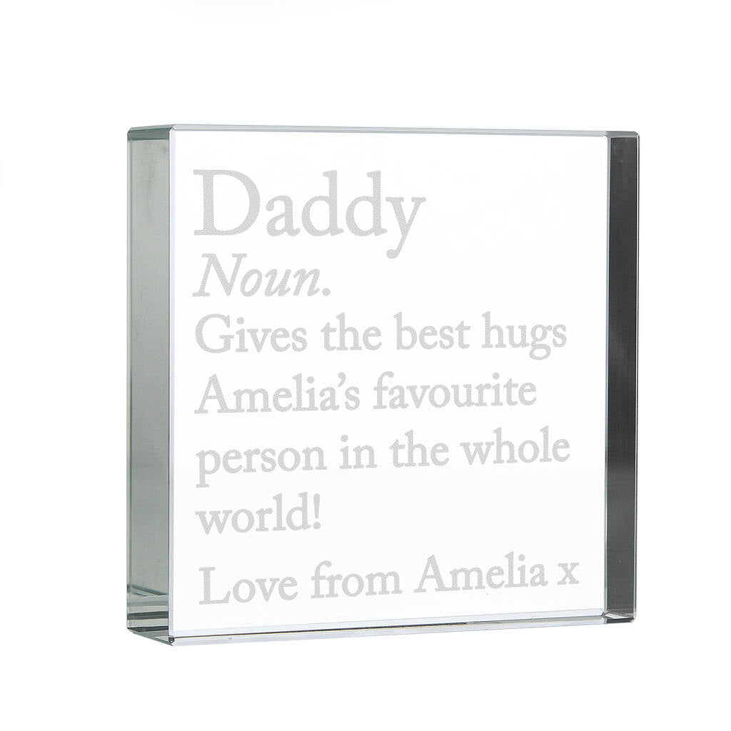Personalised Definition Crystal Ornament Gift