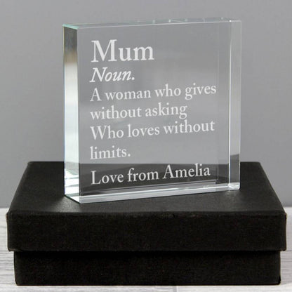 Personalised Definition Crystal Ornament Gift