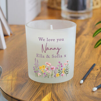 Gifts For Women Personalised Floral Candle