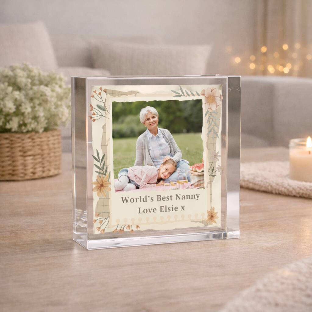 Gifts For Women Personalised Photo Ornament Crystal Glass
