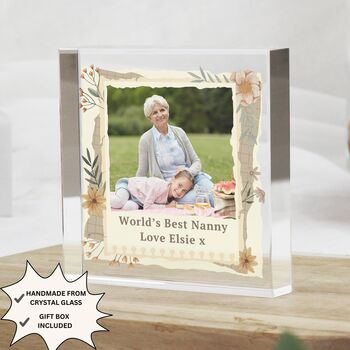 Gifts For Women Personalised Photo Ornament Crystal Glass