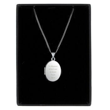 Gifts For Women Silver Oval Photo Locket Necklace