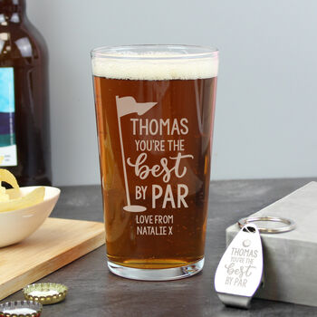 Golf Gifts Beer Glass And Bottle Opener For Him