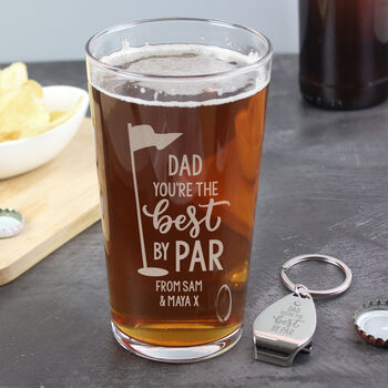 Golf Gifts Beer Glass And Bottle Opener For Him