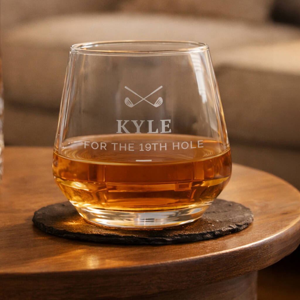 Golf Gifts For Men Personalised Whisky Glass