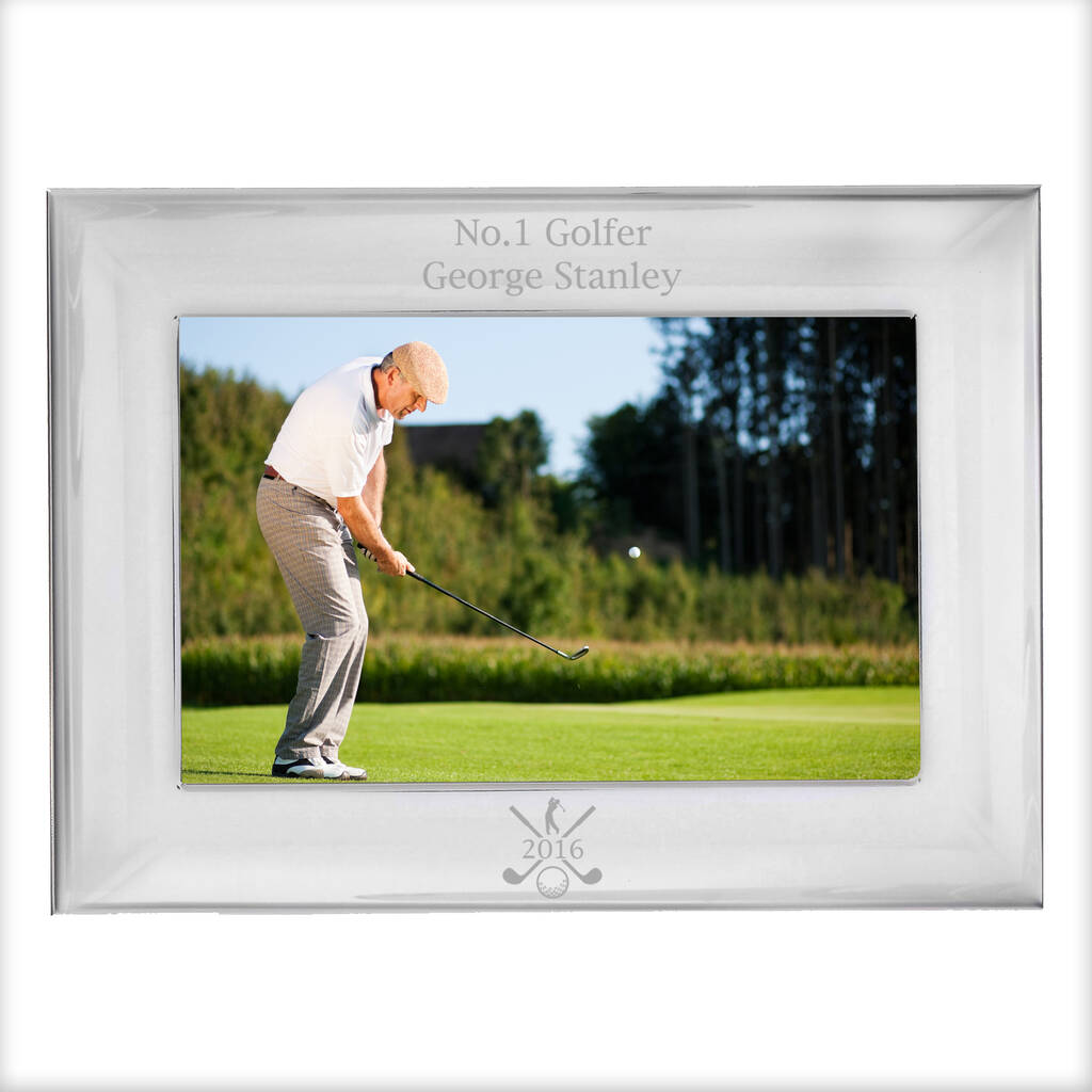 Golf Gifts Silver Plated Photo Frame For Golfers
