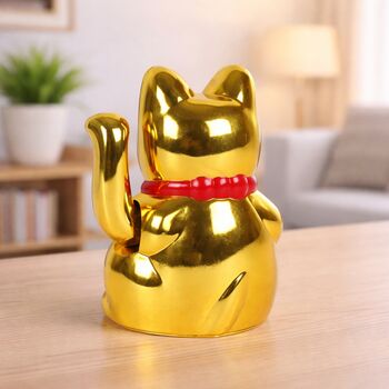 Good Luck New Home Gifts Gold Money Cat, Housewarming