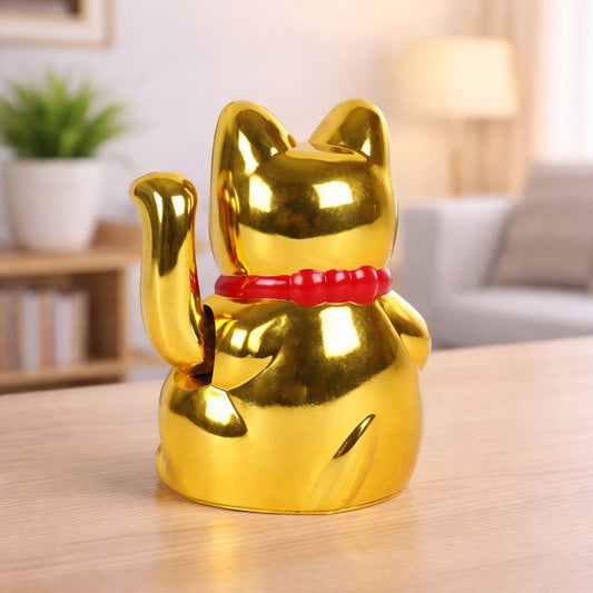 Good Luck New Home Gifts Gold Money Cat, Housewarming
