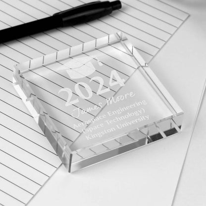 Graduation Gifts Personalised Crystal Glass Keepsake